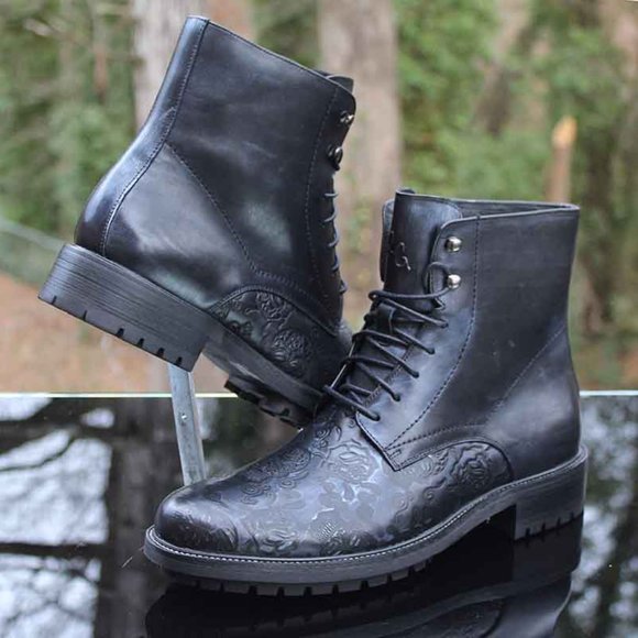 Robert Graham Abstraction Leather Boots Size 10.5 main image 12
